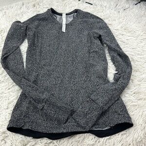 Lululemon Runderful Long Sleeve Rush Jacquard Black White